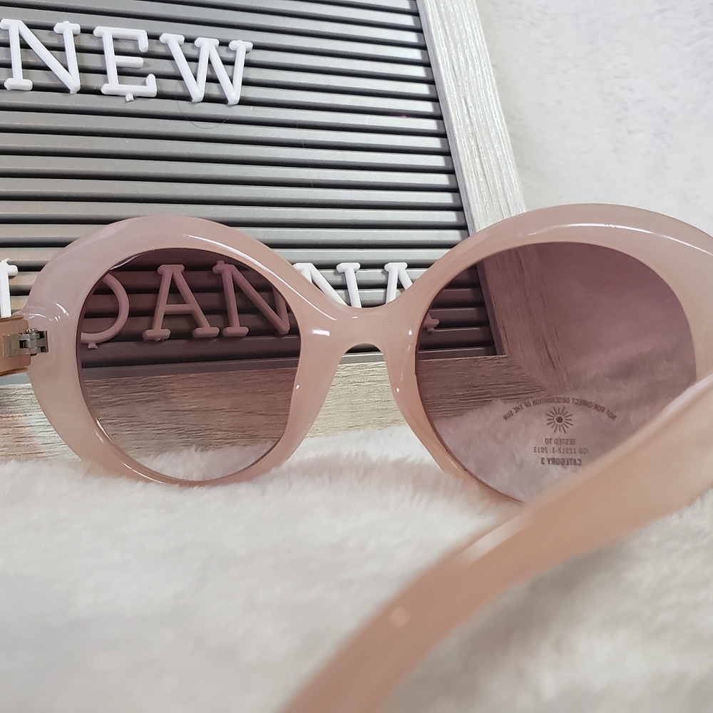 Aldo pink and gold round sunglasses - Picture 3 of 4